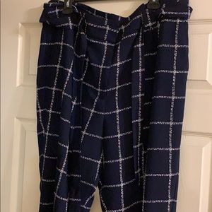 Express plus size NAvy Blue Stripe dress pants
